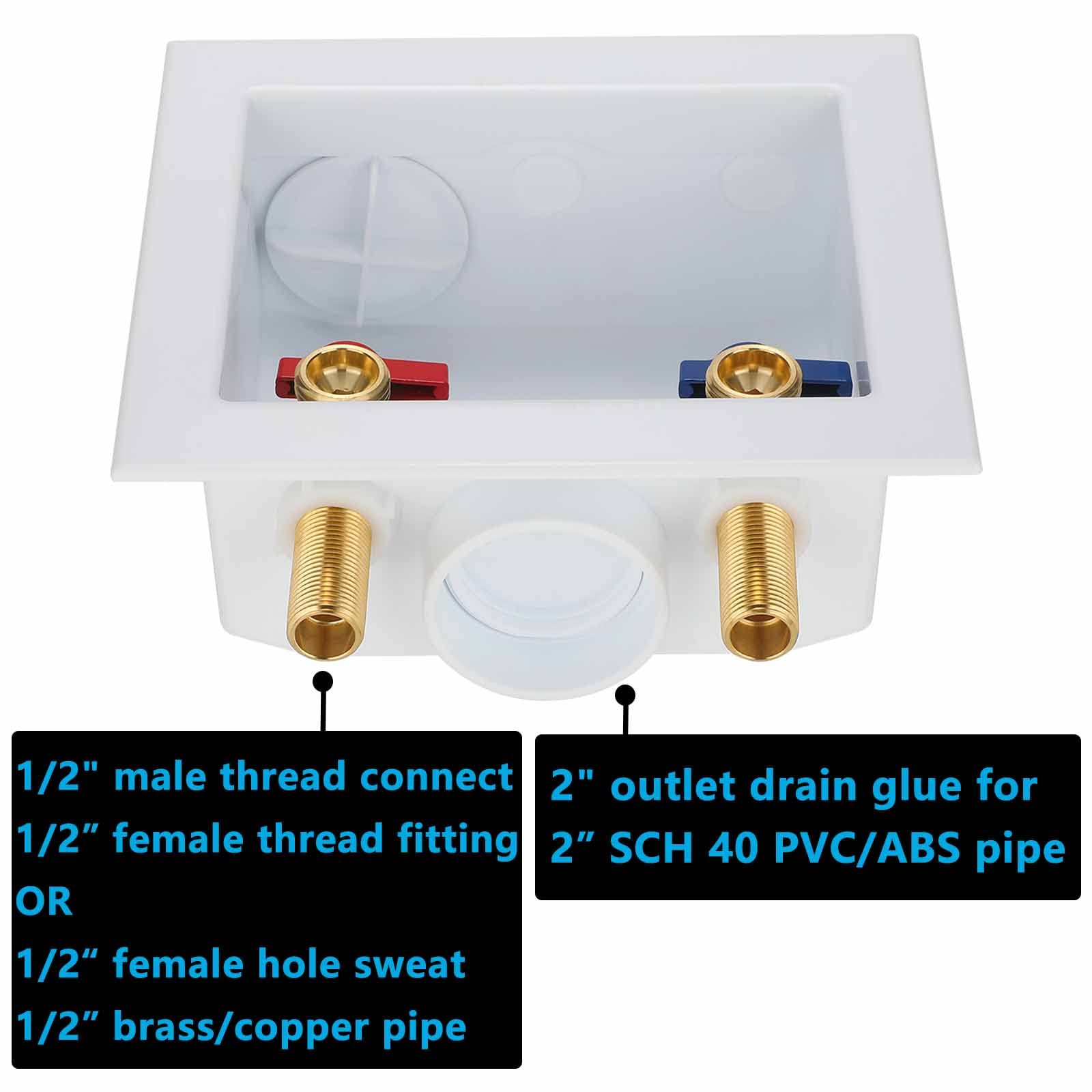 1 Pack) Lidertik Washing Machine Outlet Box Sweat with Center